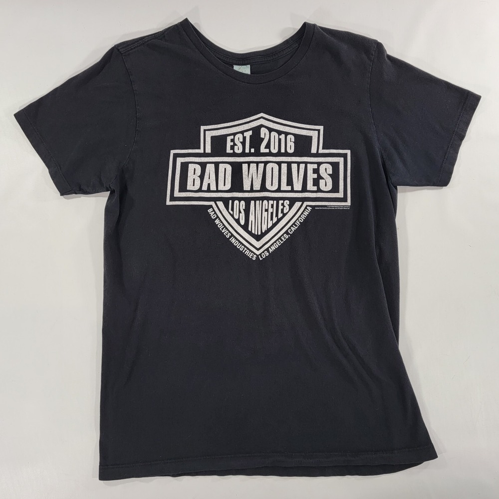 Bad Wolves Band Est. 2016 Motorcycle Shield Logo T-Shirt Men's Sz M Pacific‎